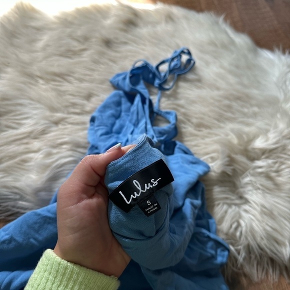LULU’S Morning Glory Light Blue Wrap Dress - Picture 4 of 4